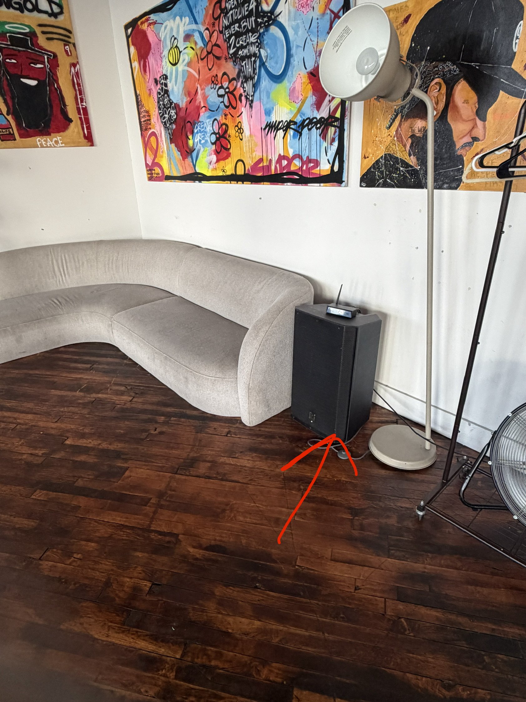 Speaker placement inside The Loft 215