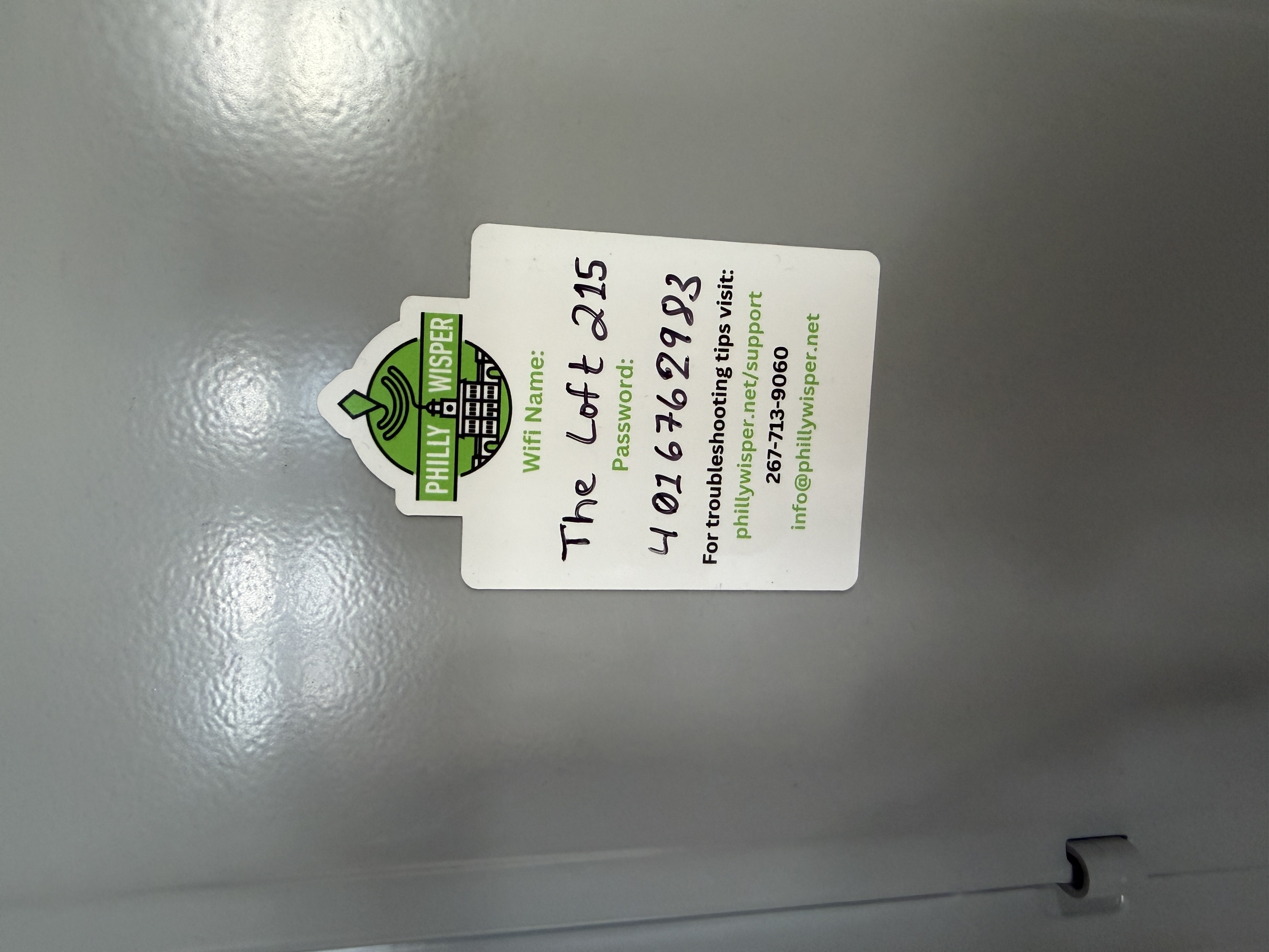 The Loft 215 WiFi name and password